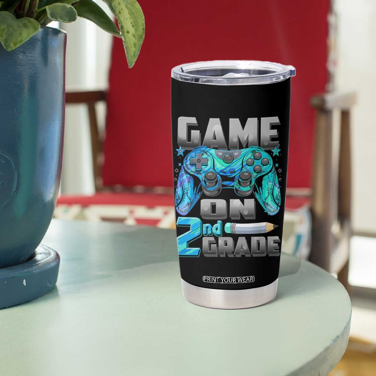 Back to School 2nd Grade Gamer Tumbler Cup Boys Kids Back To School First Day TS10 Print Your Wear