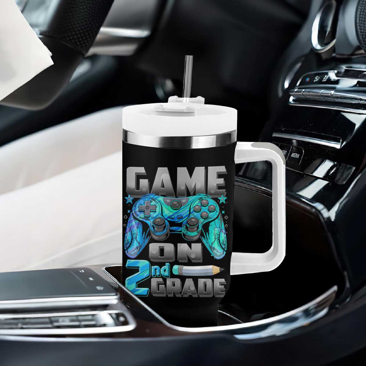 Back to School 2nd Grade Gamer Tumbler With Handle Boys Kids Back To School First Day TS10 Print Your Wear