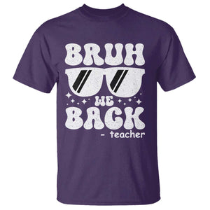Bruh We Back Teacher T Shirt Funny Back To School Gen A Slang Sunglasses TS10 Purple Print Your Wear