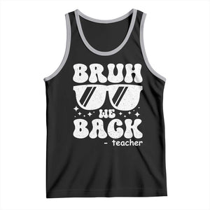 Bruh We Back Teacher Tank Top Funny Back To School Gen A Slang Sunglasses TS10 Black Athletic Heather Print Your Wear