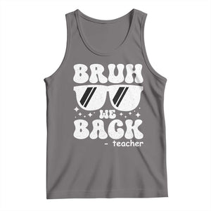 Bruh We Back Teacher Tank Top Funny Back To School Gen A Slang Sunglasses TS10 Deep Heather Print Your Wear