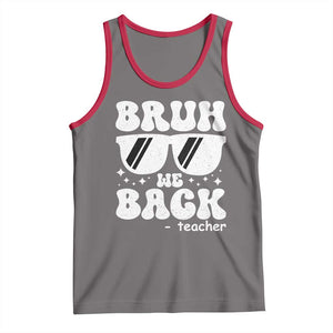Bruh We Back Teacher Tank Top Funny Back To School Gen A Slang Sunglasses TS10 Deep Heather Red Print Your Wear