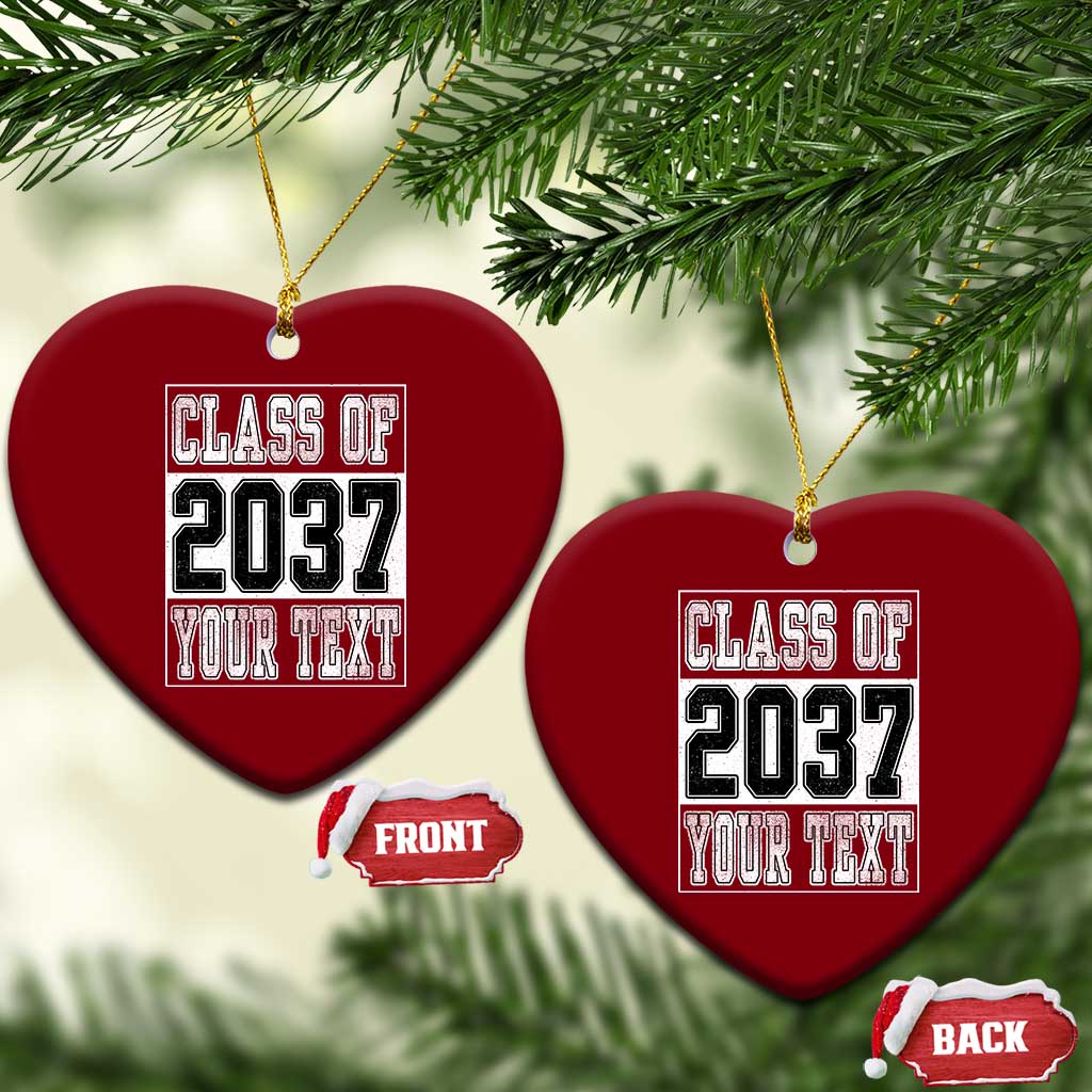 Personalized Class of 2037 Ceramic Ornament Custom Name Grow With Me To Graduation TS10 Print Your Wear
