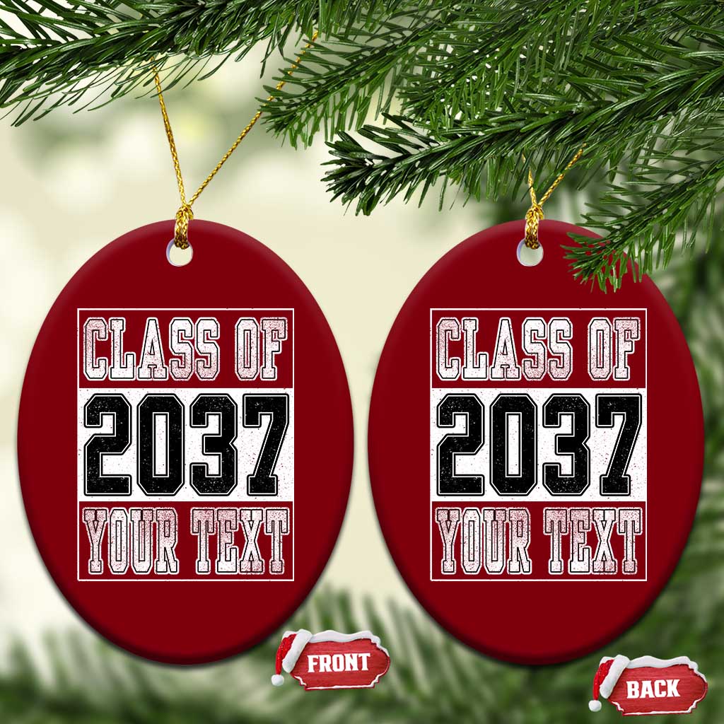 Personalized Class of 2037 Ceramic Ornament Custom Name Grow With Me To Graduation TS10 Print Your Wear