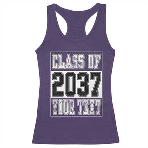Personalized Class of 2037 Racerback Tank Top Custom Name Grow With Me To Graduation TS10 Purple Print Your Wear