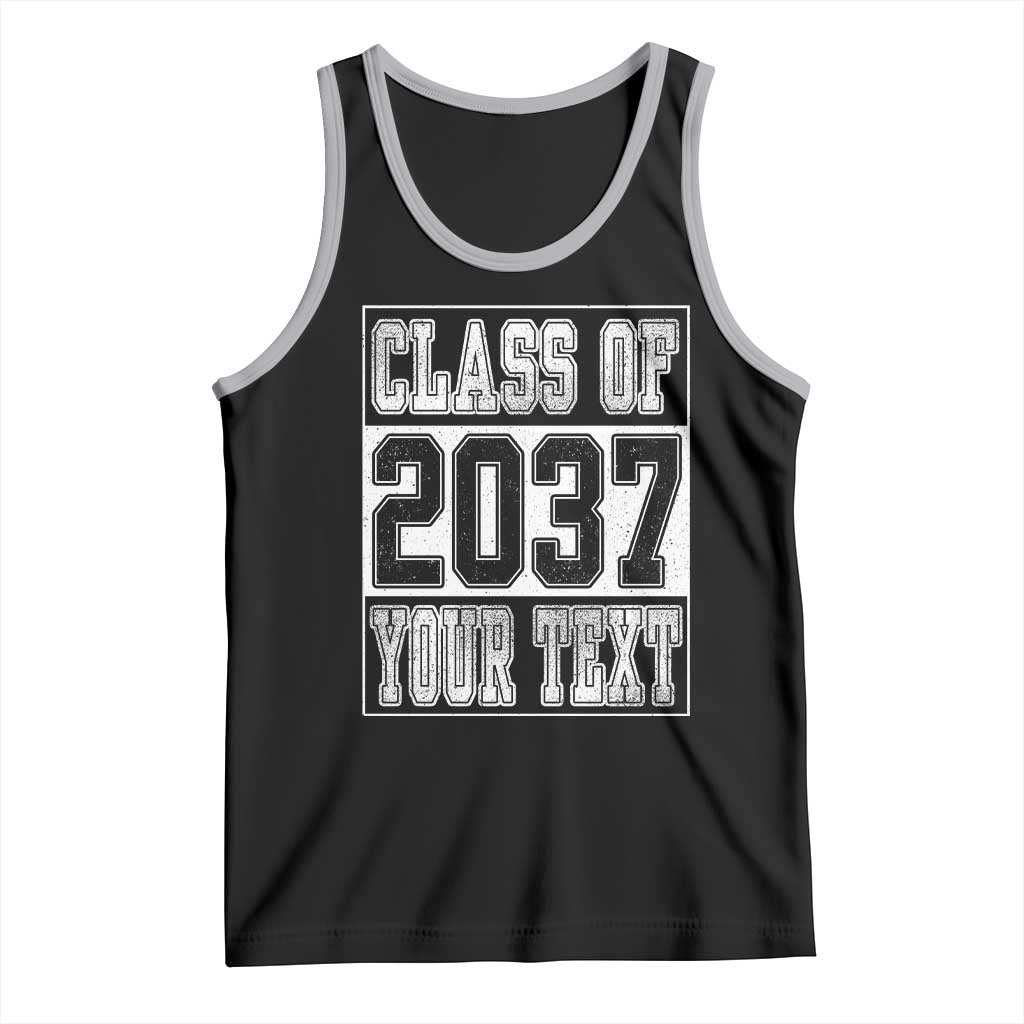 Personalized Class of 2037 Tank Top Custom Name Grow With Me To Graduation TS10 Black Athletic Heather Print Your Wear