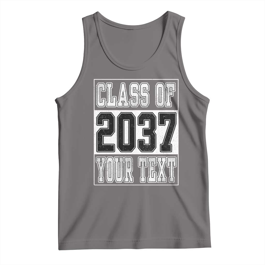 Personalized Class of 2037 Tank Top Custom Name Grow With Me To Graduation TS10 Deep Heather Print Your Wear