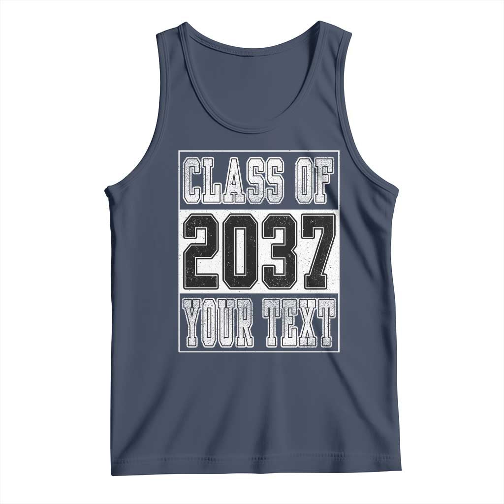 Personalized Class of 2037 Tank Top Custom Name Grow With Me To Graduation TS10 Navy Print Your Wear