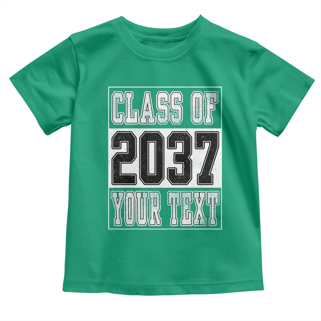 Personalized Class of 2037 Toddler T Shirt Custom Name Grow With Me To Graduation TS10 Irish Green Print Your Wear