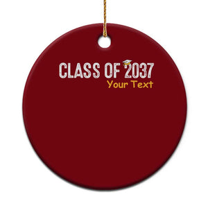 Personalized Class of 2037 Ceramic Ornament Custom Name Grow With Me Graduation TS10 1pc Red Print Your Wear