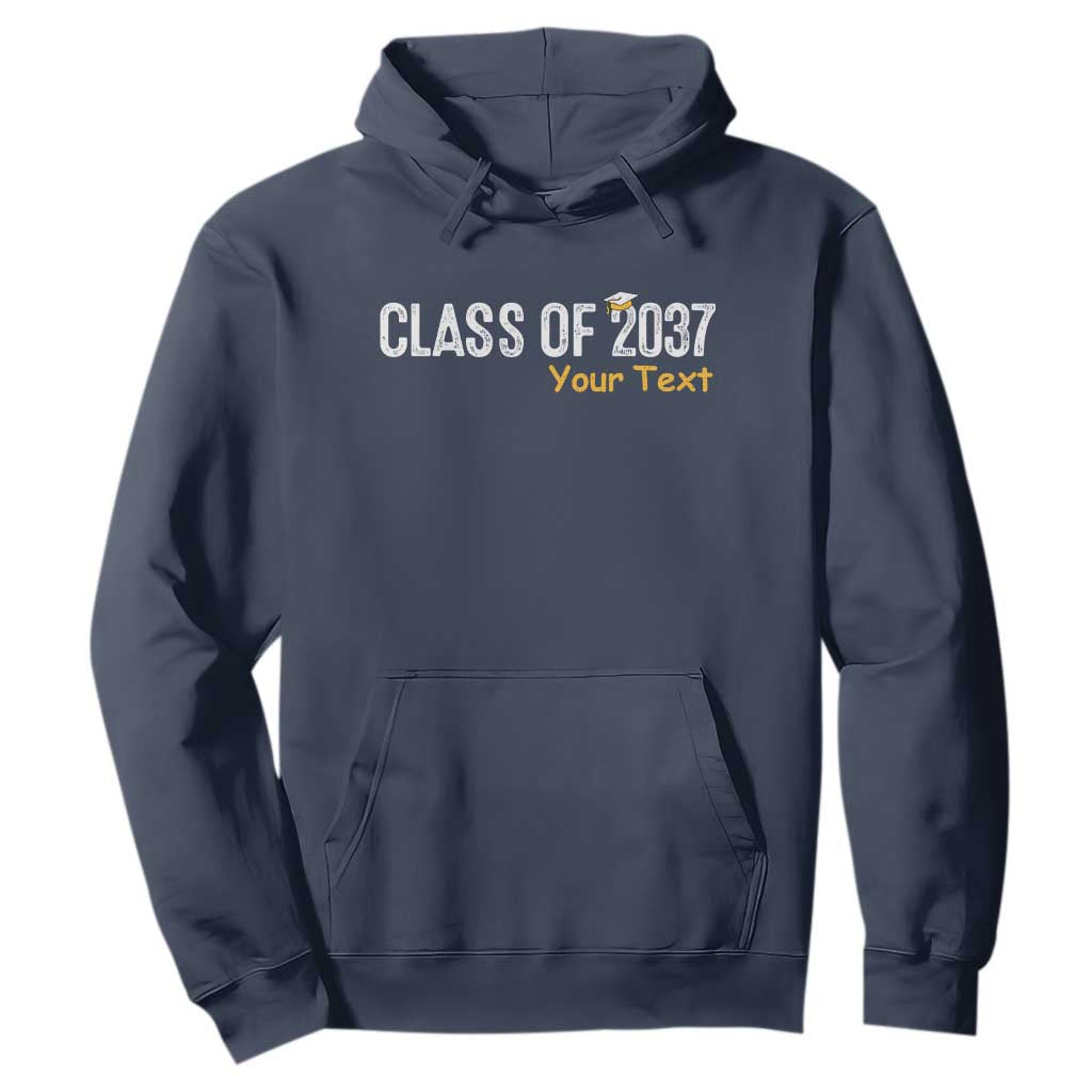 Personalized Class of 2037 Hoodie Custom Name Grow With Me Graduation TS10 Navy Print Your Wear