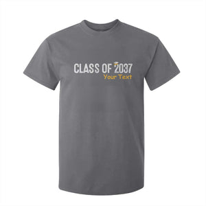 Personalized Class of 2037 T Shirt For Kid Custom Name Grow With Me Graduation TS10 Charcoal Print Your Wear
