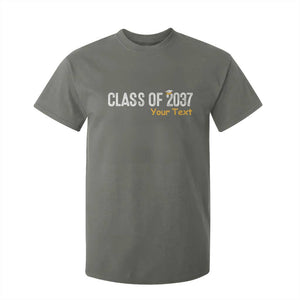 Personalized Class of 2037 T Shirt For Kid Custom Name Grow With Me Graduation TS10 Military Green Print Your Wear