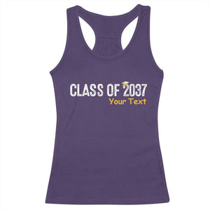 Personalized Class of 2037 Racerback Tank Top Custom Name Grow With Me Graduation TS10 Purple Print Your Wear