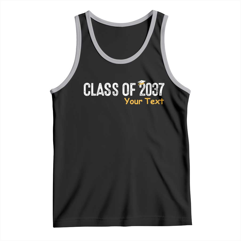 Personalized Class of 2037 Tank Top Custom Name Grow With Me Graduation TS10 Black Athletic Heather Print Your Wear