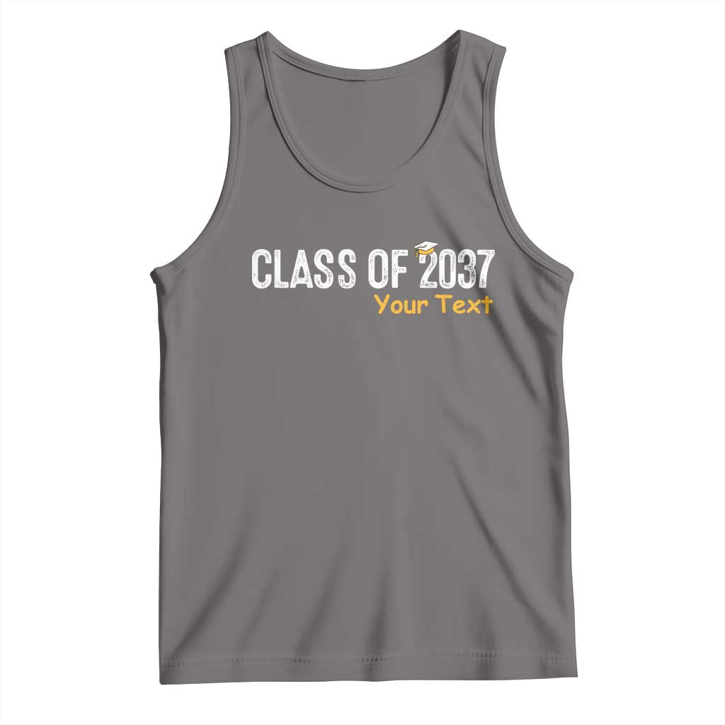Personalized Class of 2037 Tank Top Custom Name Grow With Me Graduation TS10 Deep Heather Print Your Wear