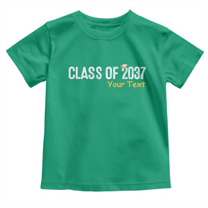 Personalized Class of 2037 Toddler T Shirt Custom Name Grow With Me Graduation TS10 Irish Green Print Your Wear