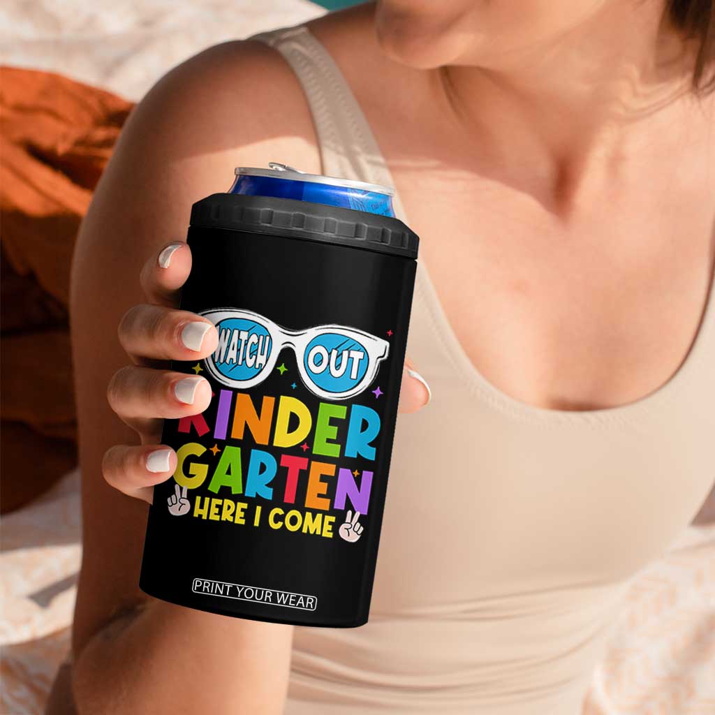 Back to School Kinder 4 in 1 Can Cooler Tumbler Funny Kindergarten Teacher Team TS10 Print Your Wear
