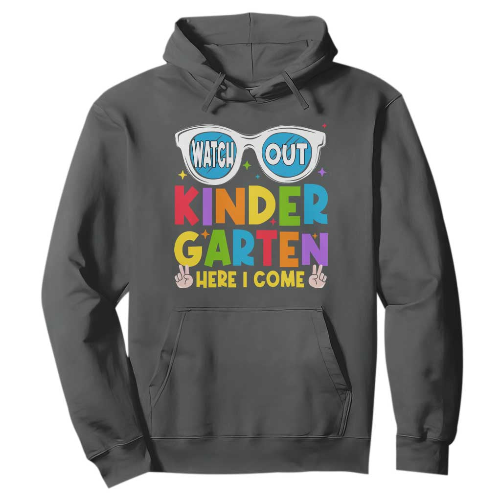 Back to School Kinder Hoodie Funny Kindergarten Teacher Team TS10 Dark Heather Print Your Wear