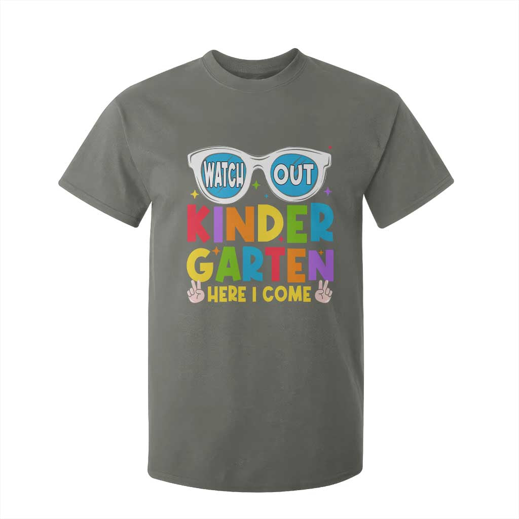 Back to School Kinder T Shirt For Kid Funny Kindergarten Teacher Team TS10 Military Green Print Your Wear