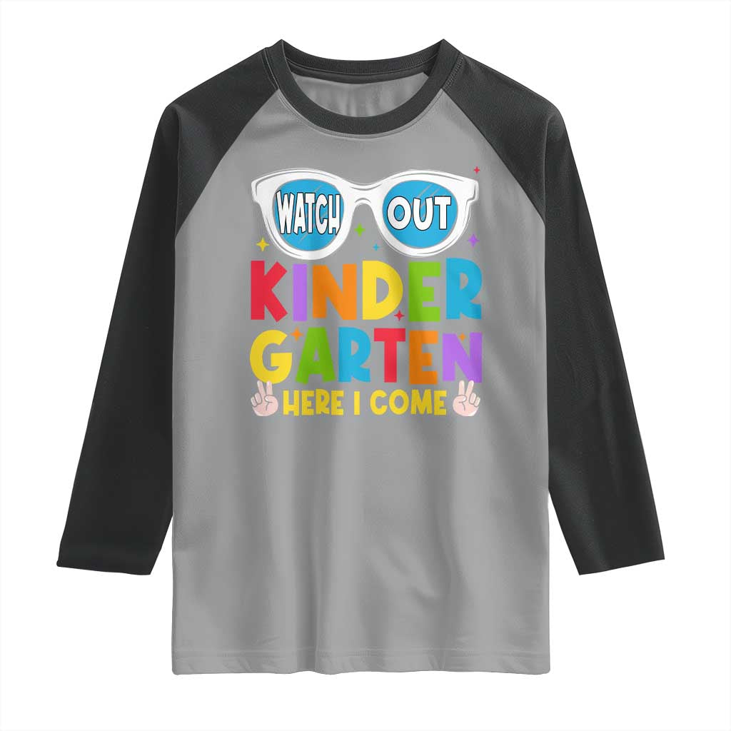 Back to School Kinder Raglan Shirt Funny Kindergarten Teacher Team TS10 Sport Gray Black Print Your Wear