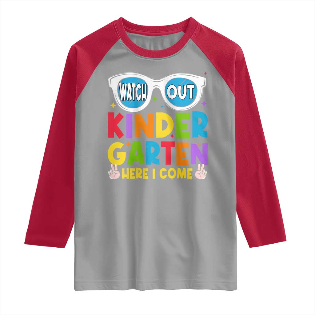 Back to School Kinder Raglan Shirt Funny Kindergarten Teacher Team TS10 Sport Gray Red Print Your Wear