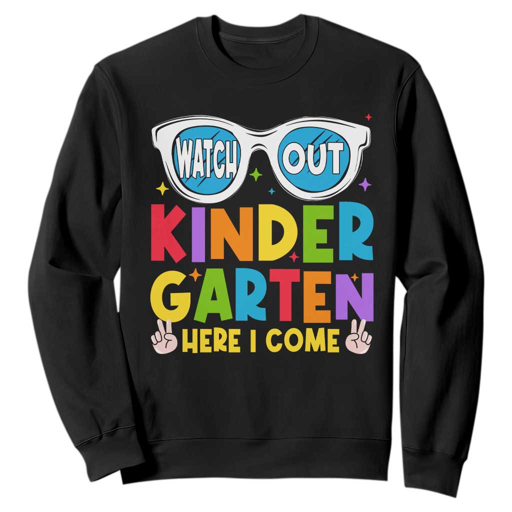 Back to School Kinder Sweatshirt Funny Kindergarten Teacher Team TS10 Black Print Your Wear