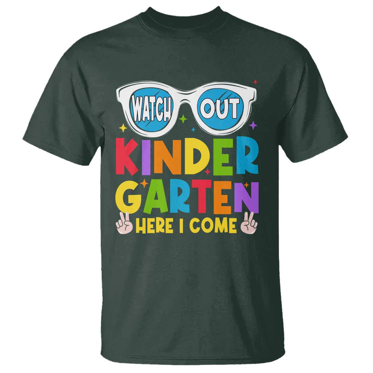 Back to School Kinder T Shirt Funny Kindergarten Teacher Team TS10 Dark Forest Green Print Your Wear
