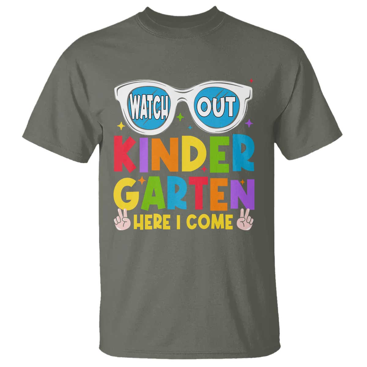 Back to School Kinder T Shirt Funny Kindergarten Teacher Team TS10 Military Green Print Your Wear