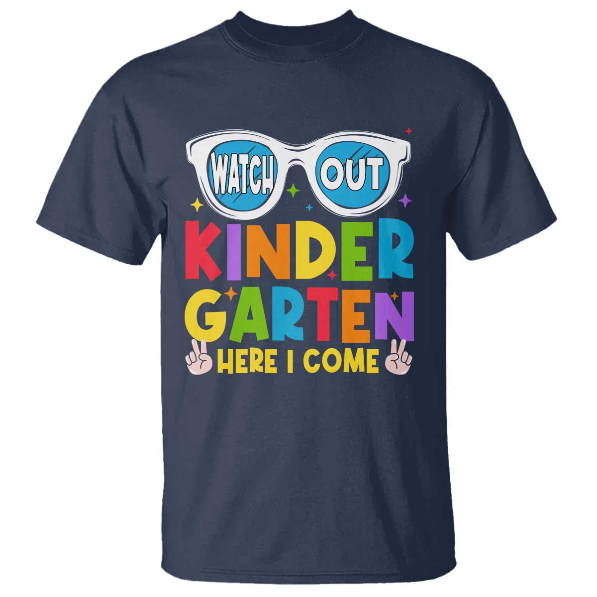 Back to School Kinder T Shirt Funny Kindergarten Teacher Team TS10 Navy Print Your Wear