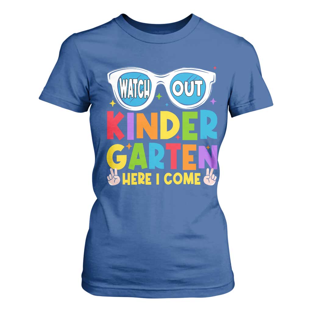 Back to School Kinder T Shirt For Women Funny Kindergarten Teacher Team TS10 Royal Blue Print Your Wear