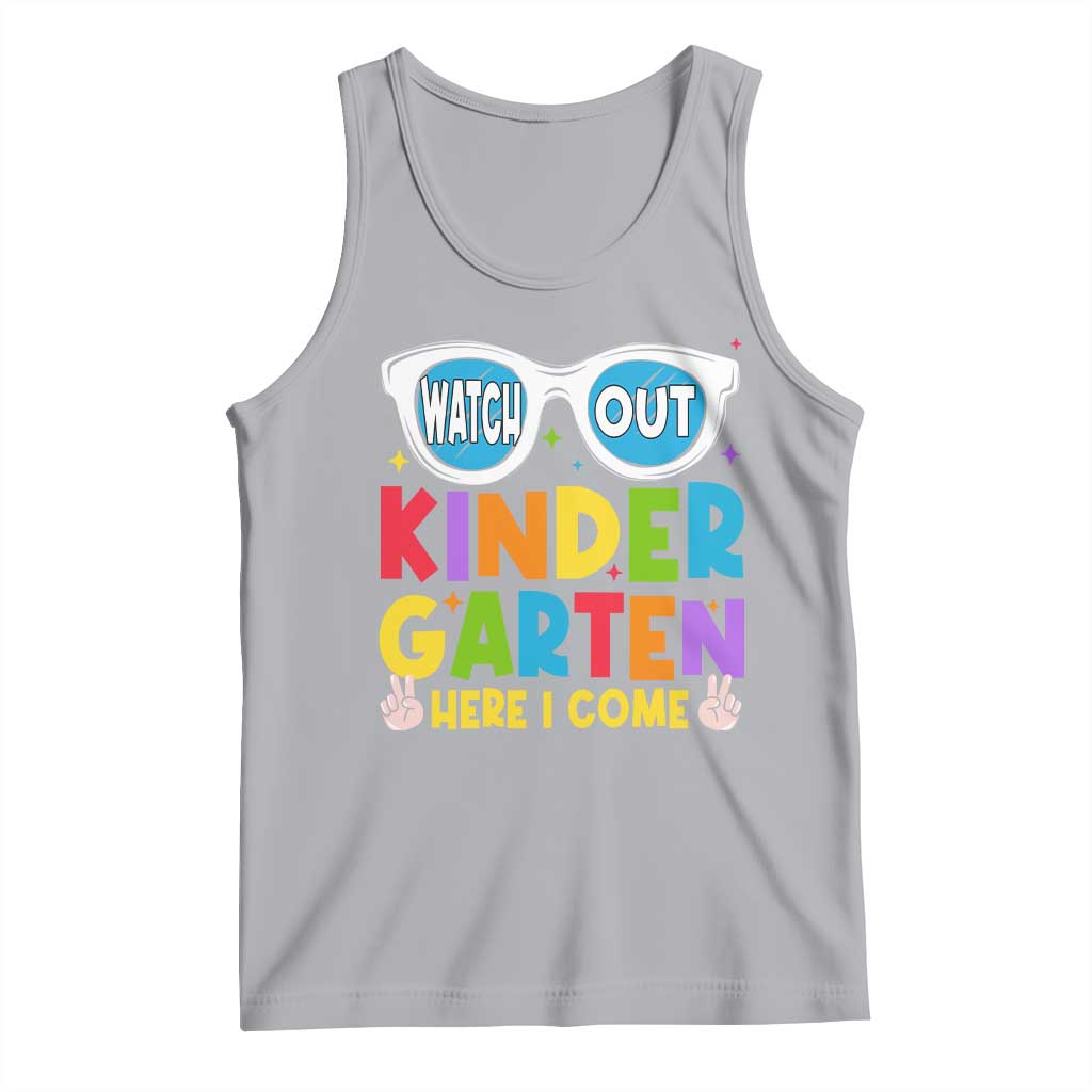 Back to School Kinder Tank Top Funny Kindergarten Teacher Team TS10 Athletic Heather Print Your Wear