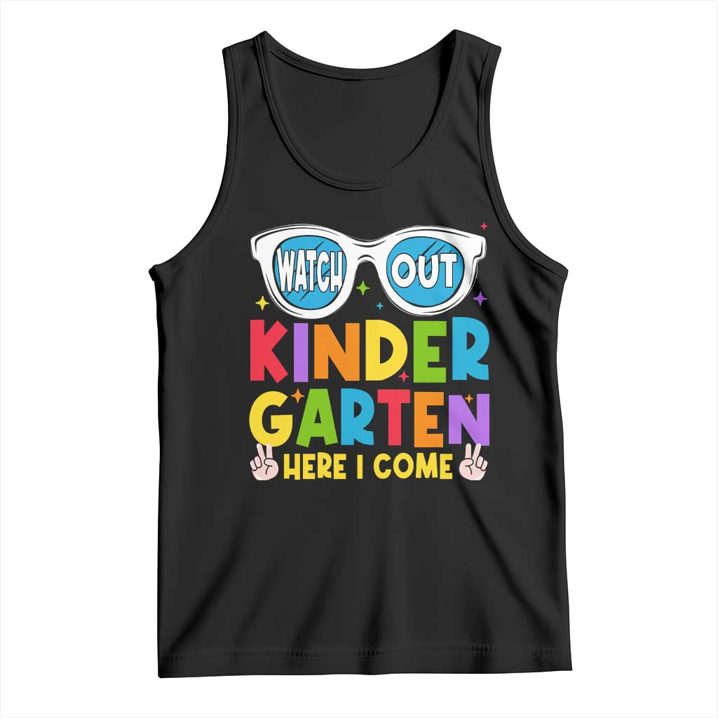 Back to School Kinder Tank Top Funny Kindergarten Teacher Team TS10 Black Print Your Wear