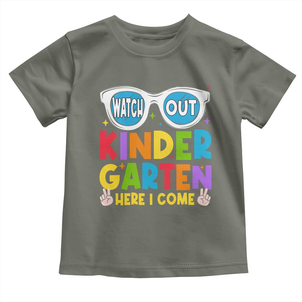 Back to School Kinder Toddler T Shirt Funny Kindergarten Teacher Team TS10 Military Green Print Your Wear