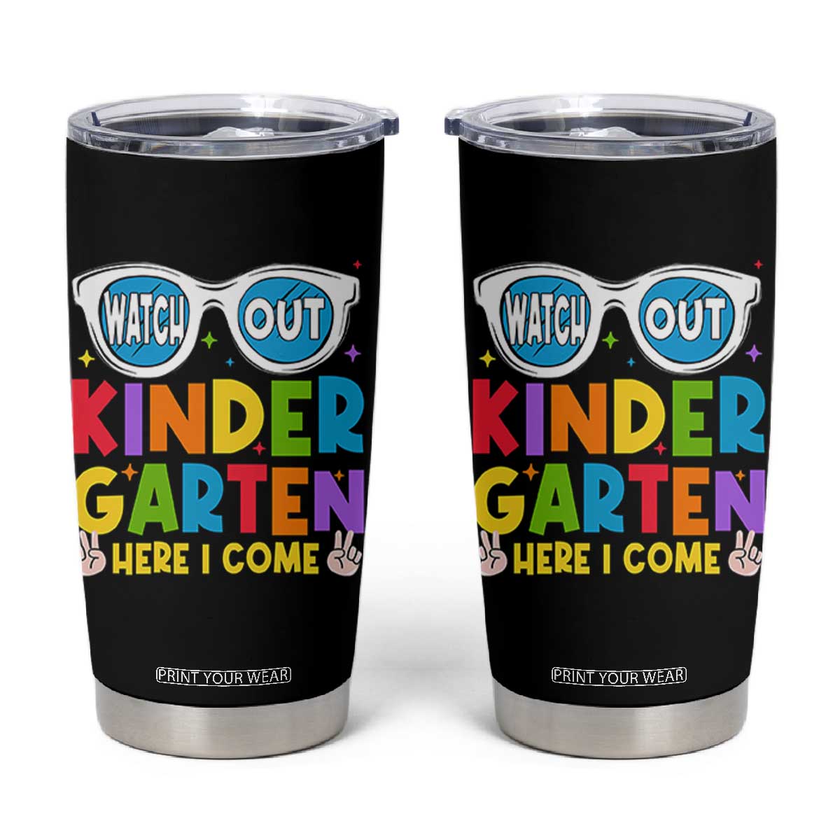 Back to School Kinder Tumbler Cup Funny Kindergarten Teacher Team TS10 Black Print Your Wear