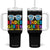 Back to School Kinder Tumbler With Handle Funny Kindergarten Teacher Team TS10 One Size: 40 oz Black Print Your Wear