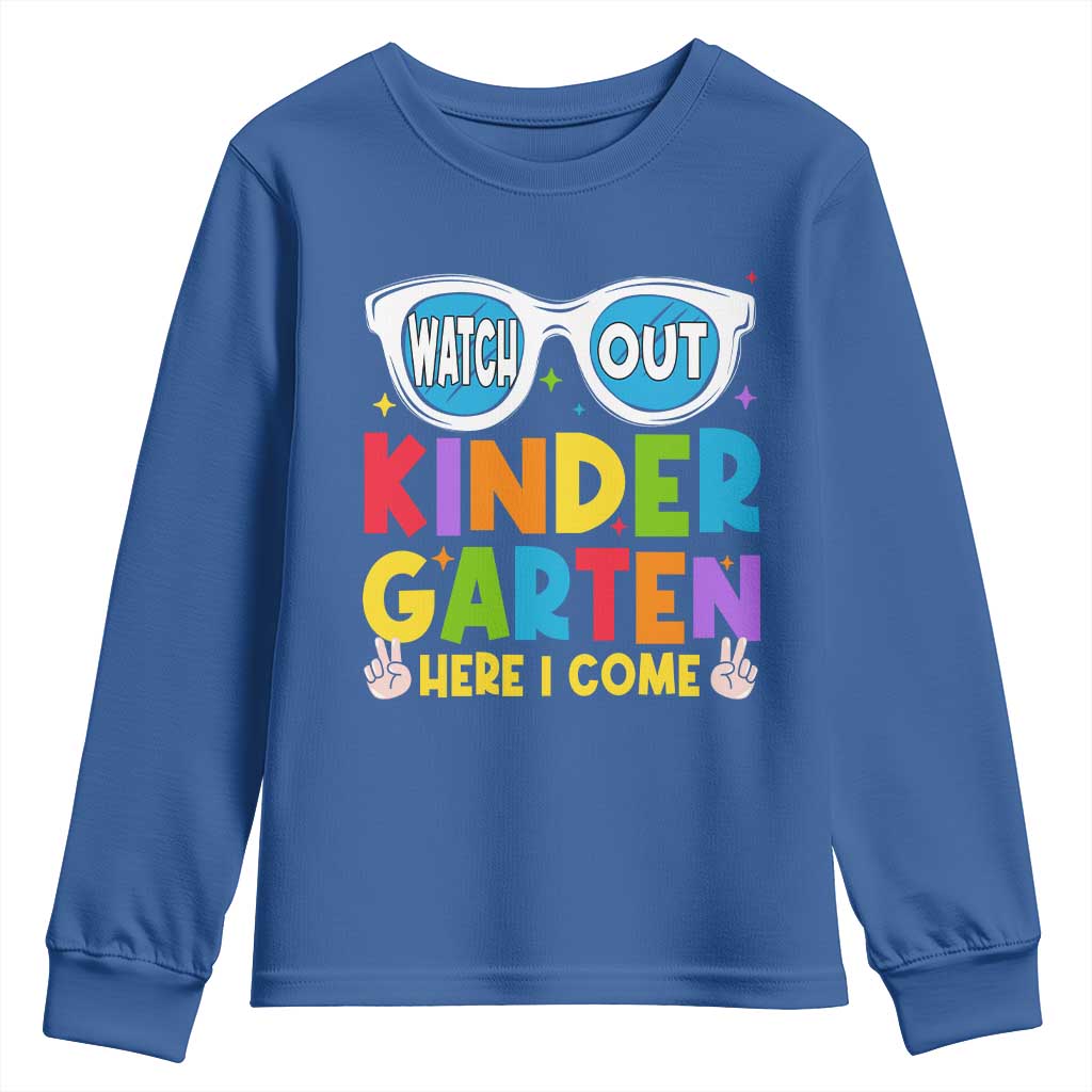 Back to School Kinder Youth Sweatshirt Funny Kindergarten Teacher Team TS10 Royal Blue Print Your Wear