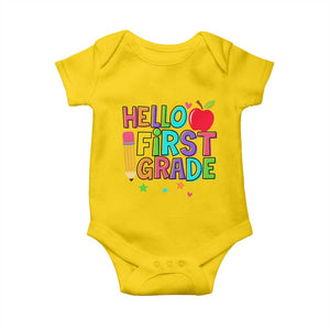 Hello First Grade Teacher Baby Onesie Back To School 1st Grade Team TS10 Daisy Print Your Wear