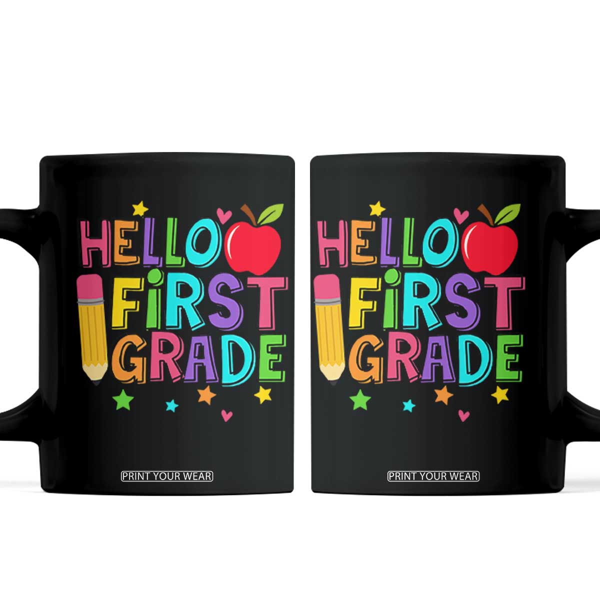 Hello First Grade Teacher Coffee Mug Back To School 1st Grade Team TS10 White Print Your Wear