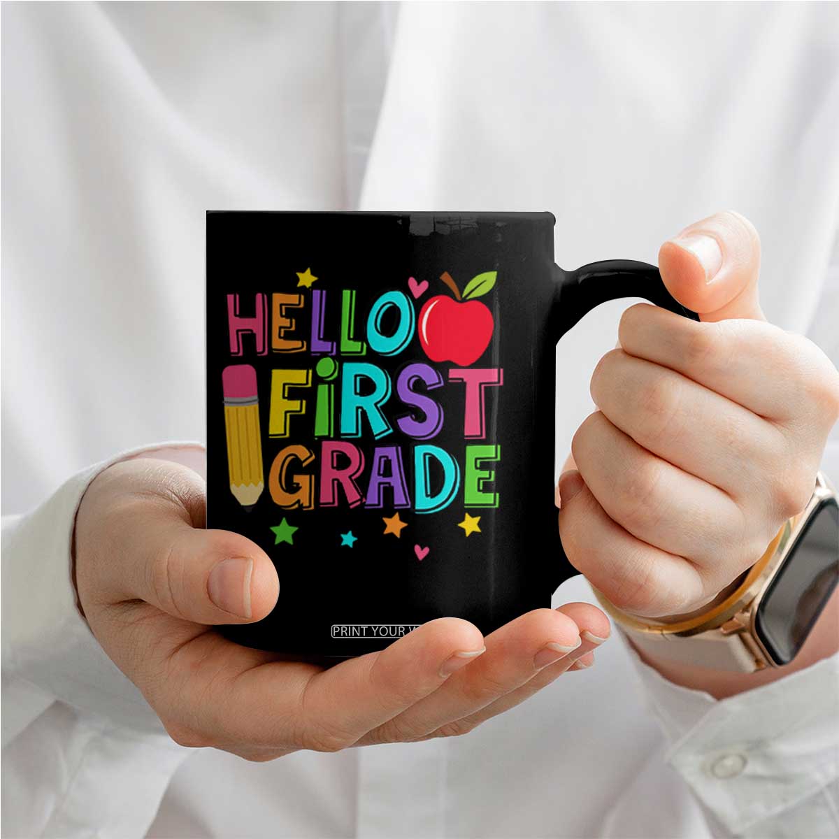 Hello First Grade Teacher Coffee Mug Back To School 1st Grade Team TS10 Print Your Wear