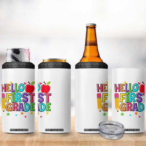 Hello First Grade Teacher 4 in 1 Can Cooler Tumbler Back To School 1st Grade Team TS10 Print Your Wear
