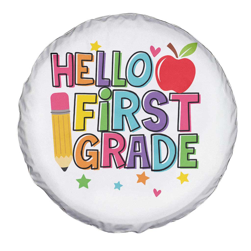 Hello First Grade Teacher Spare Tire Cover Back To School 1st Grade Team TS10 Print Your Wear