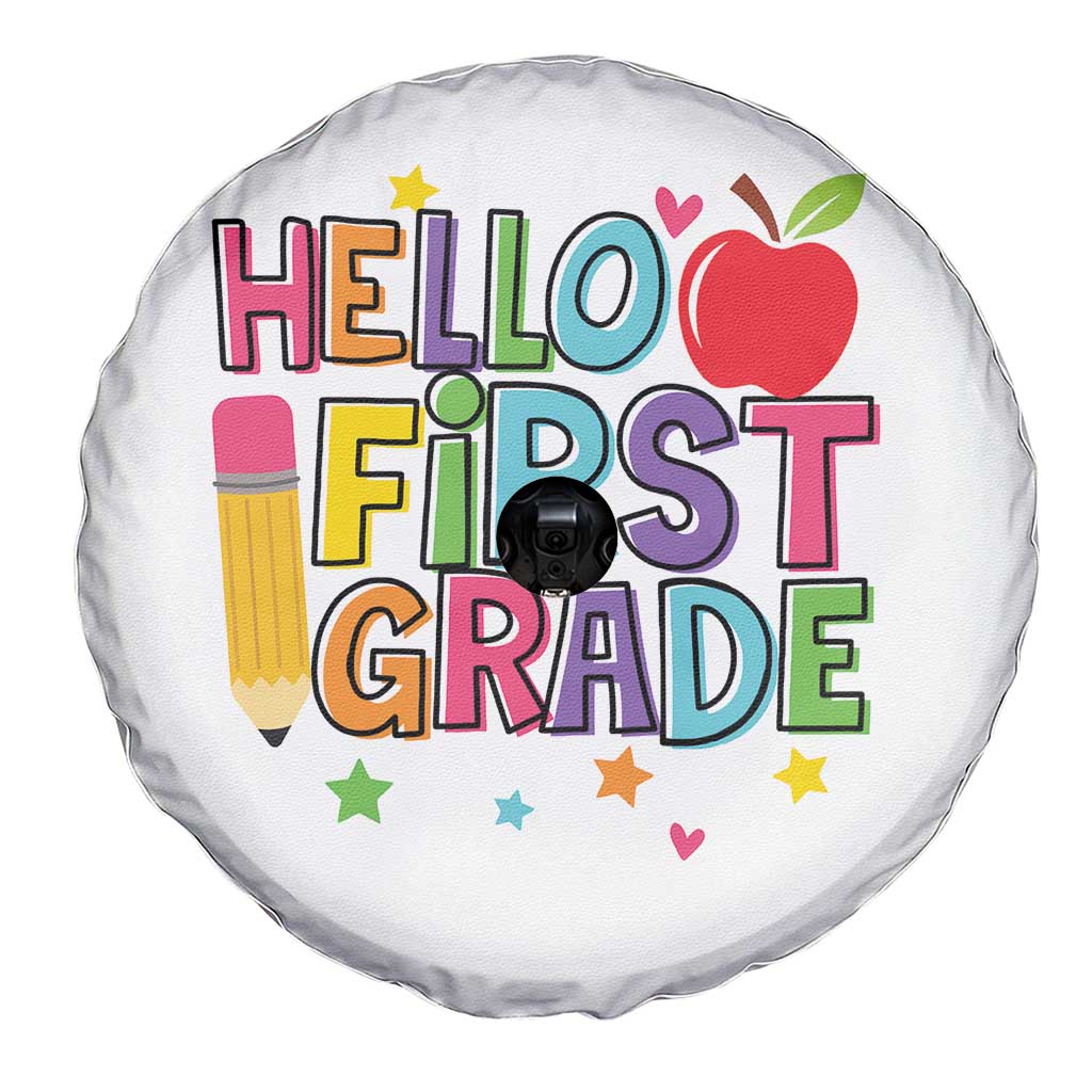 Hello First Grade Teacher Spare Tire Cover Back To School 1st Grade Team TS10 Print Your Wear