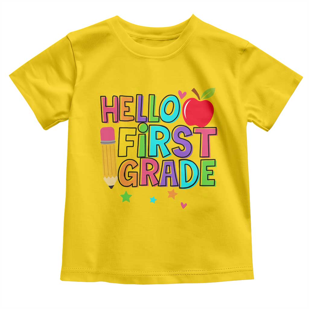 Hello First Grade Teacher Toddler T Shirt Back To School 1st Grade Team TS10 Daisy Print Your Wear