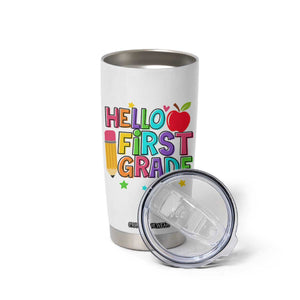 Hello First Grade Teacher Tumbler Cup Back To School 1st Grade Team TS10 Print Your Wear
