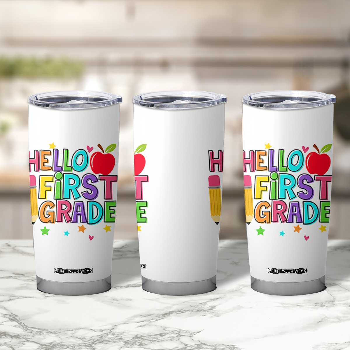 Hello First Grade Teacher Tumbler Cup Back To School 1st Grade Team TS10 Print Your Wear