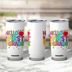 Hello First Grade Teacher Tumbler Cup Back To School 1st Grade Team TS10 Print Your Wear