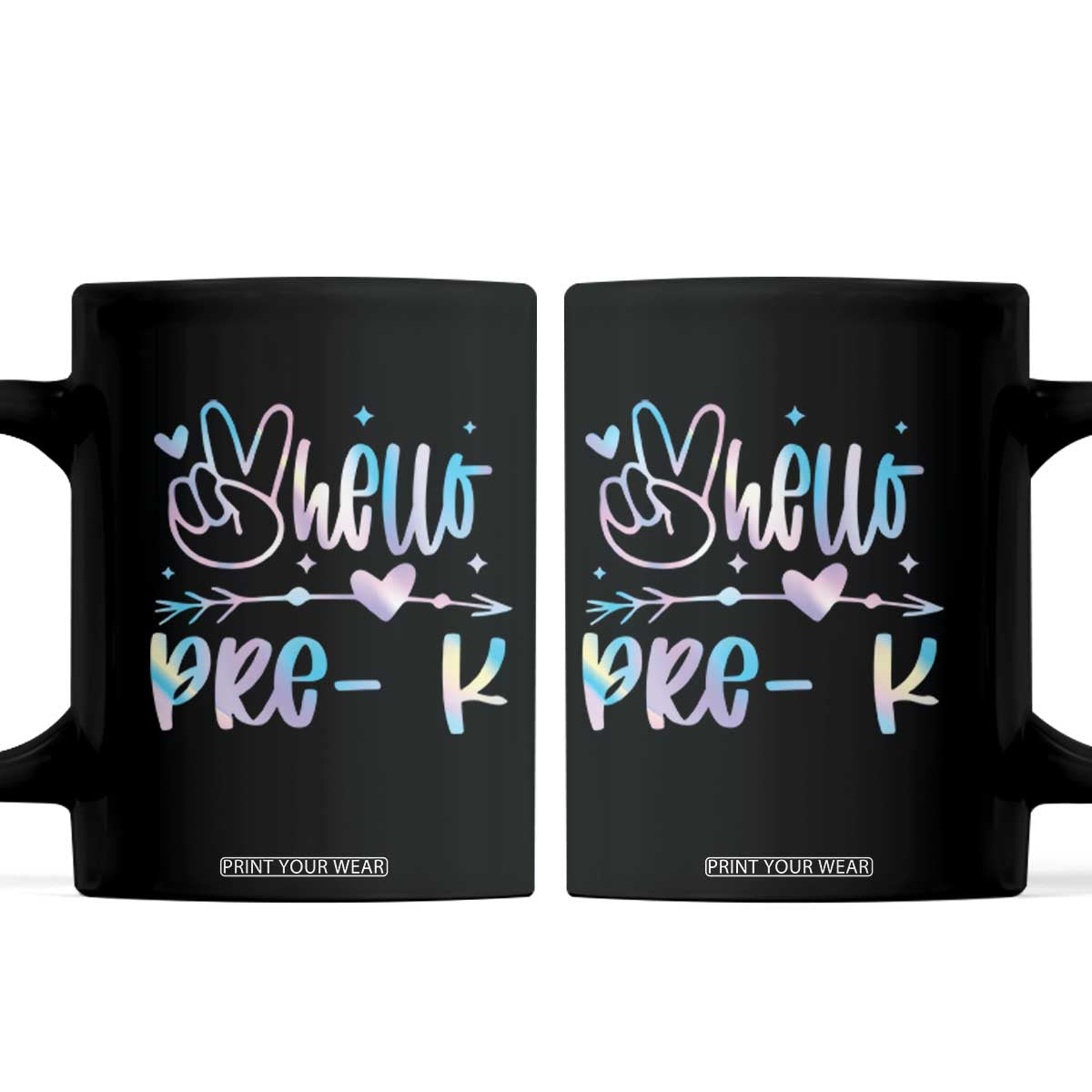 Hello Pre-k Coffee Mug Back To School Cute Tie Dye TS10 Black Print Your Wear