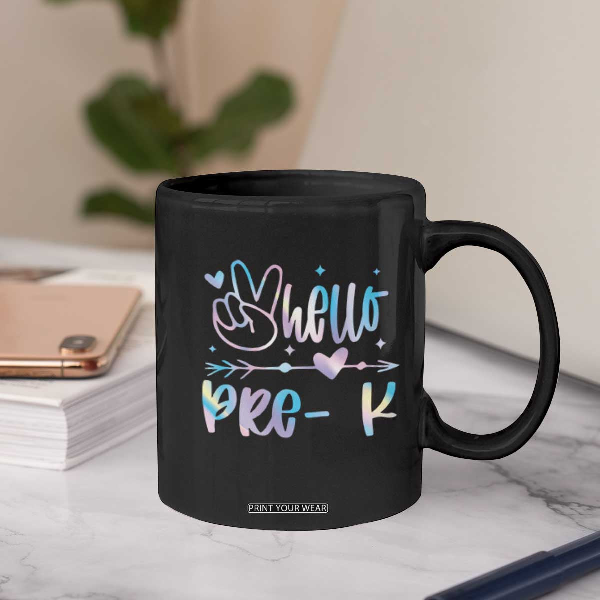 Hello Pre-k Coffee Mug Back To School Cute Tie Dye TS10 Print Your Wear