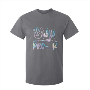 Hello Pre-k T Shirt For Kid Back To School Cute Tie Dye TS10 Charcoal Print Your Wear